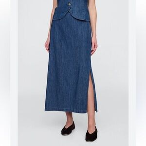 GAP Denim Maxi Slip Skirt